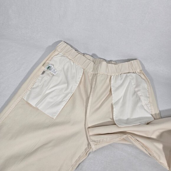 J.CREW Astrid NATURAL Elastic Waistband Hi-Rise Wide Leg Crop Chino Pant Size L. - Picture 9 of 17